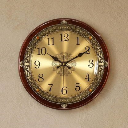 Horloge murale doree nordique vintage - vue principale couleur or