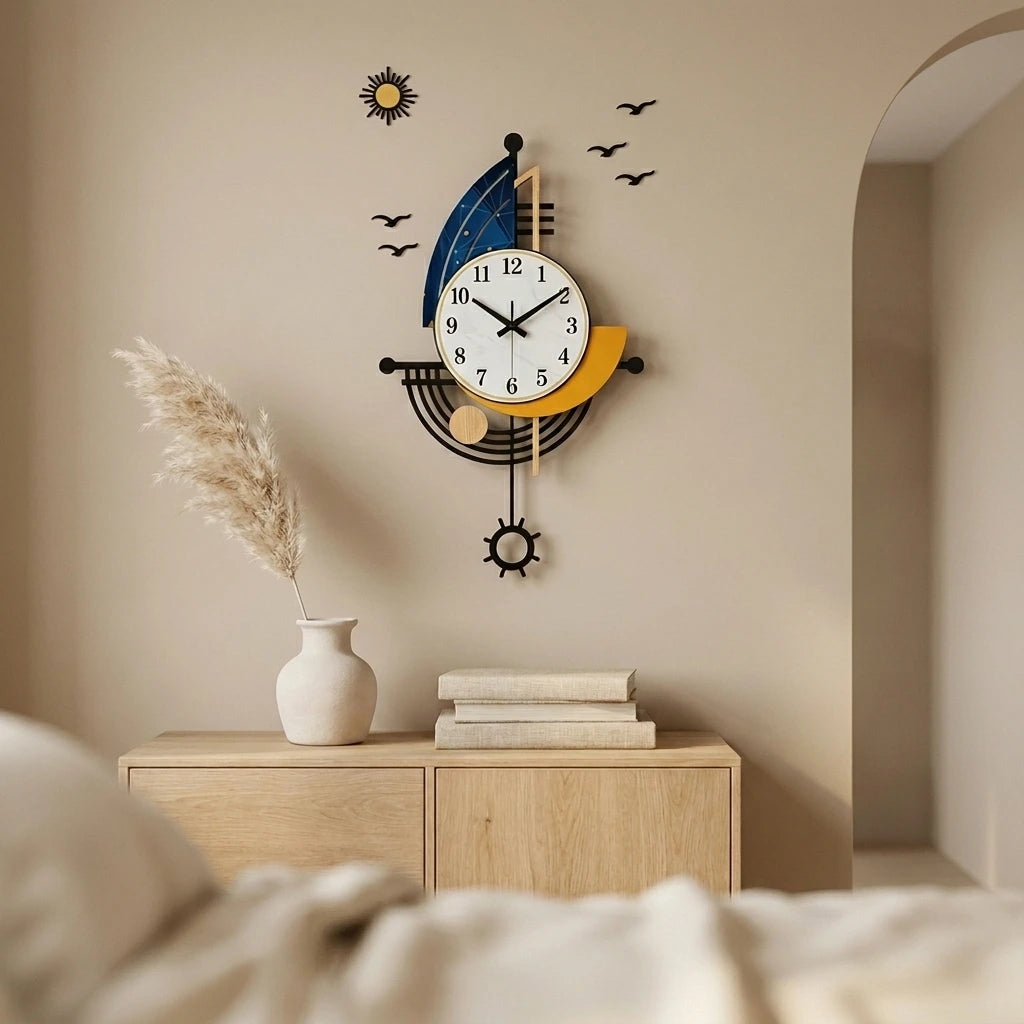 Grande horloge murale navire