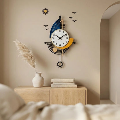 Grande horloge murale navire