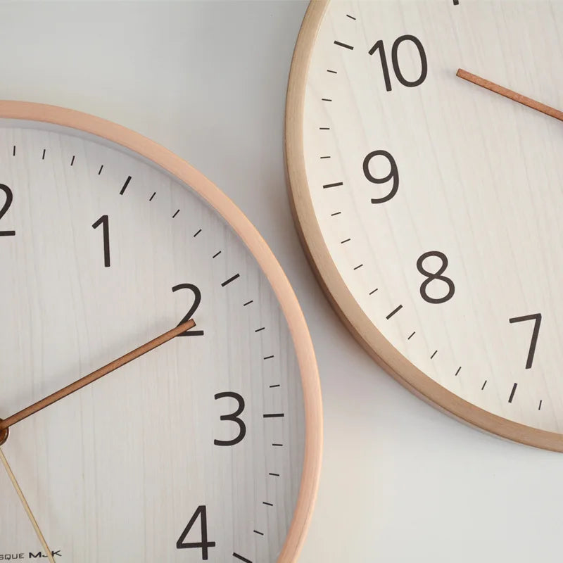 Horloge Murale Moderne  Bois Épuré