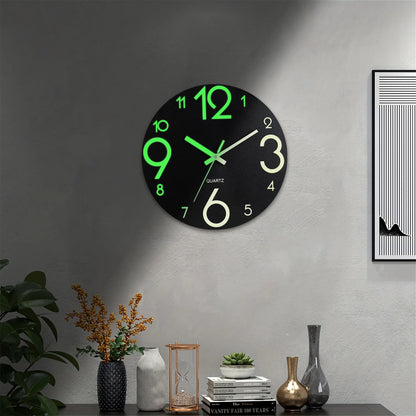 Horloge Murale Originale Ronde  Chiffres Lumineux