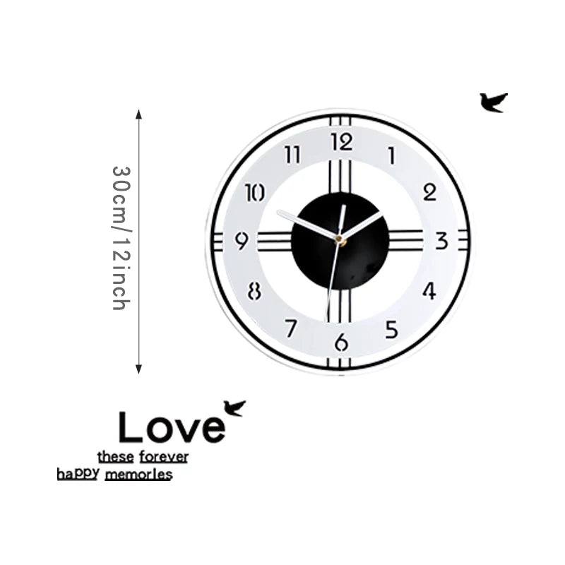 Horloge Murale Moderne Sans Cadre en Acrylique