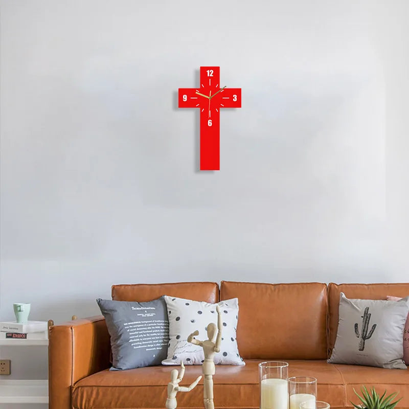 Horloge Murale SilencieusePendule Croisée Originale Halloween