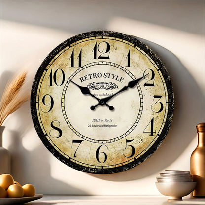 Horloge Murale Vintage  Design Horloger Parisien Rétro