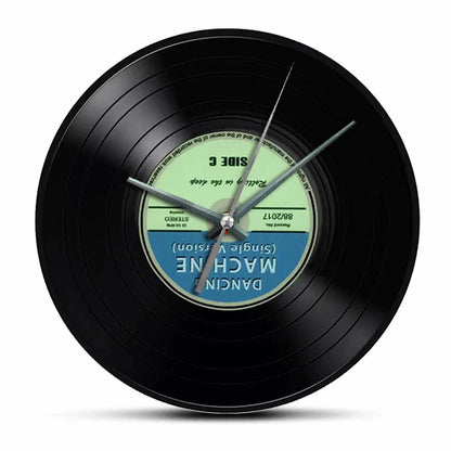 Horloge Murale Rétro  Vinyle Noir