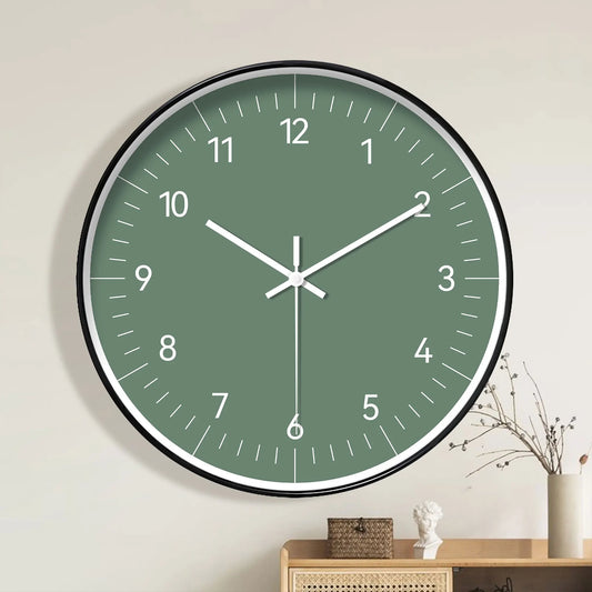 Horloge Murale Design Minimaliste – Vert Moderne