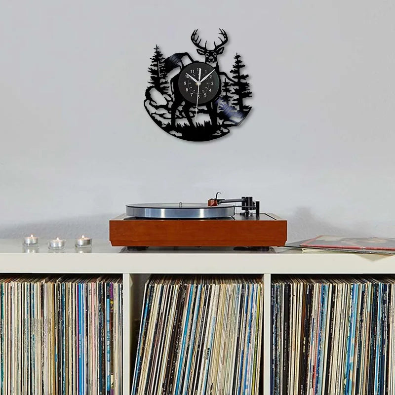 Horloge Murale Vintage  Vinyle Style Rétro