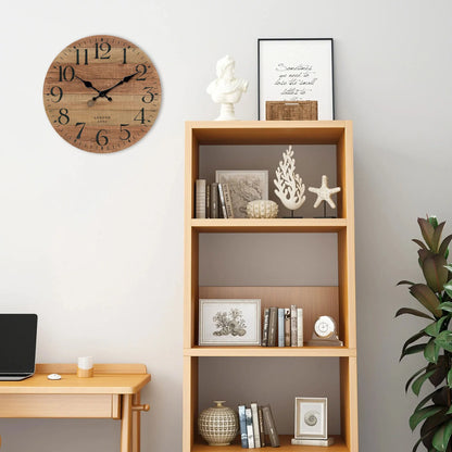 Horloge Murale Bois  Style Bois Recyclé
