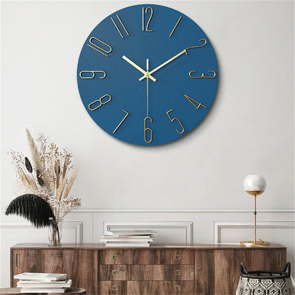 Horloge Murale Scandinave Beige Minimaliste 30cm