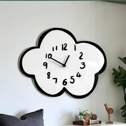Horloge Murale SilencieuseDesign Nuage Enfant Moderne