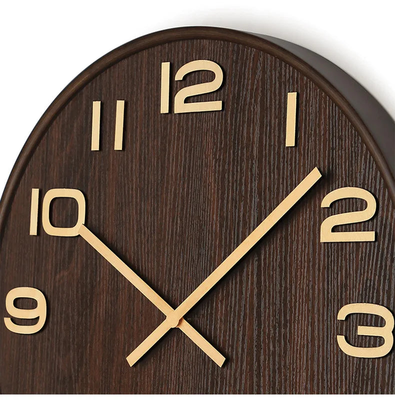 Horloge Murale Moderne  Style Bois Massif
