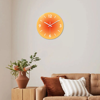 Horloge Murale Design  Dégradé Coloré Orange