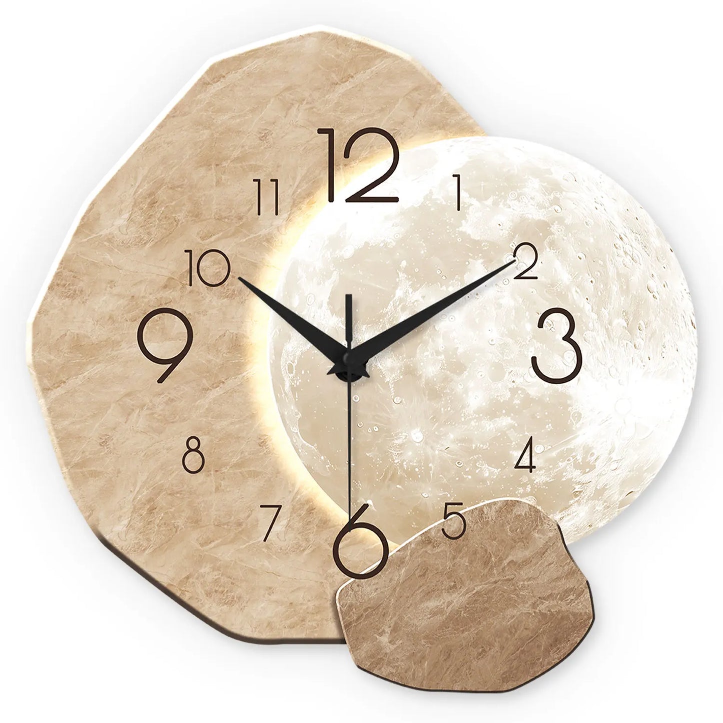 Horloge Murale Chambre  Design Lune Moderne