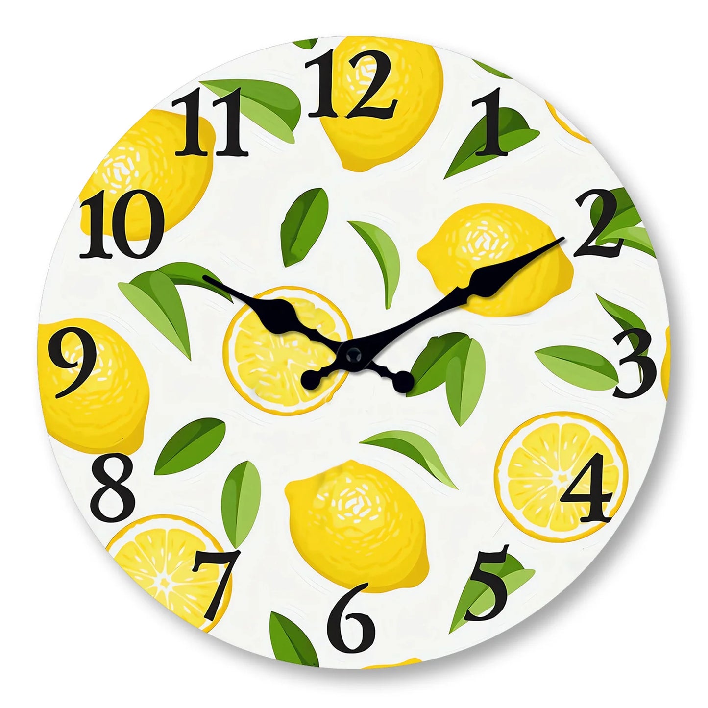 Horloge Murale de Cuisine  Citrons Jaunes
