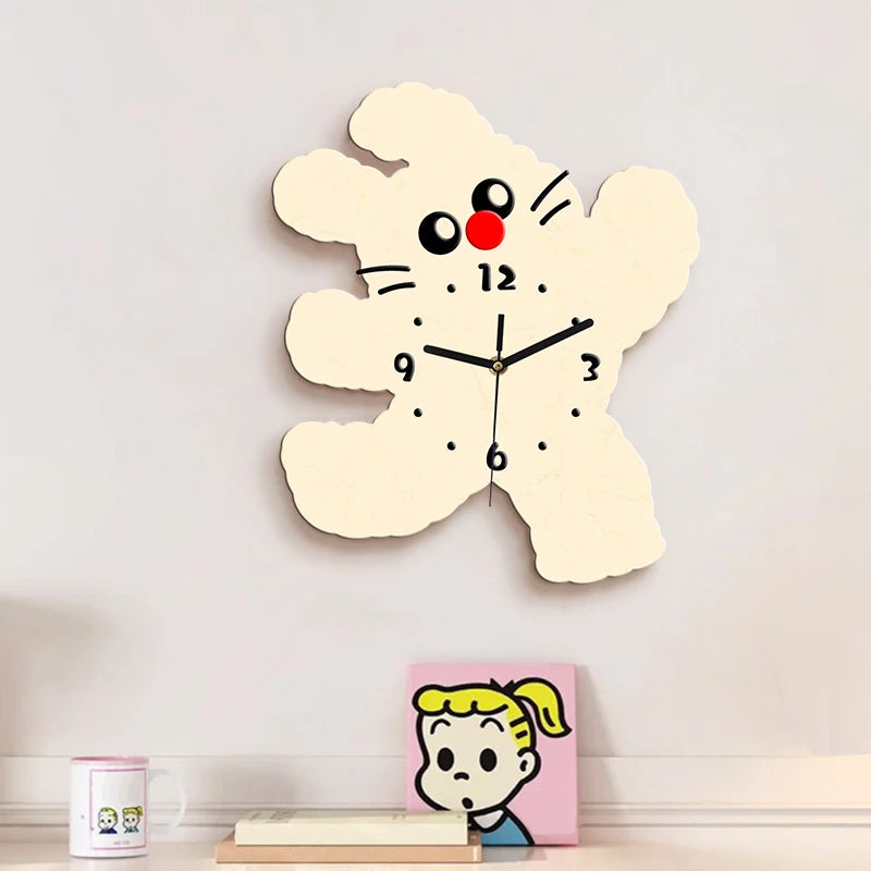 Horloge enfant petit lapin noir - mise en situation chambre enfant