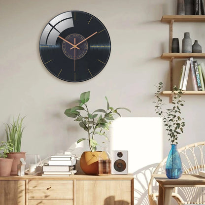 Horloge Murale Originale  Vinyle Noir