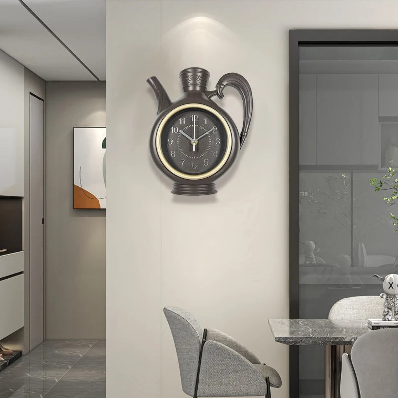 Horloge Murale Originale  Design Théière Déco Cuisine