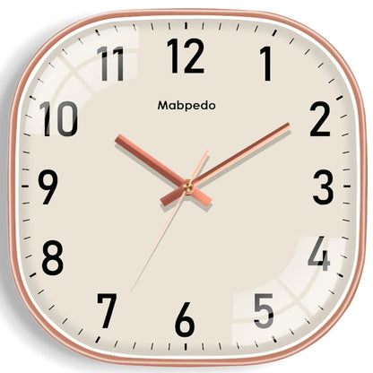 Horloge Murale NumériqueStyle Moderne Beige et Noir Élégant