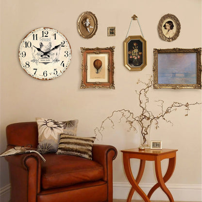 Horloge Murale Vintage  Poule Campagnarde