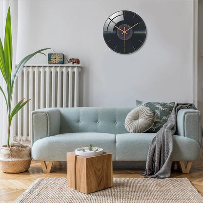 Horloge Murale Originale  Vinyle Noir
