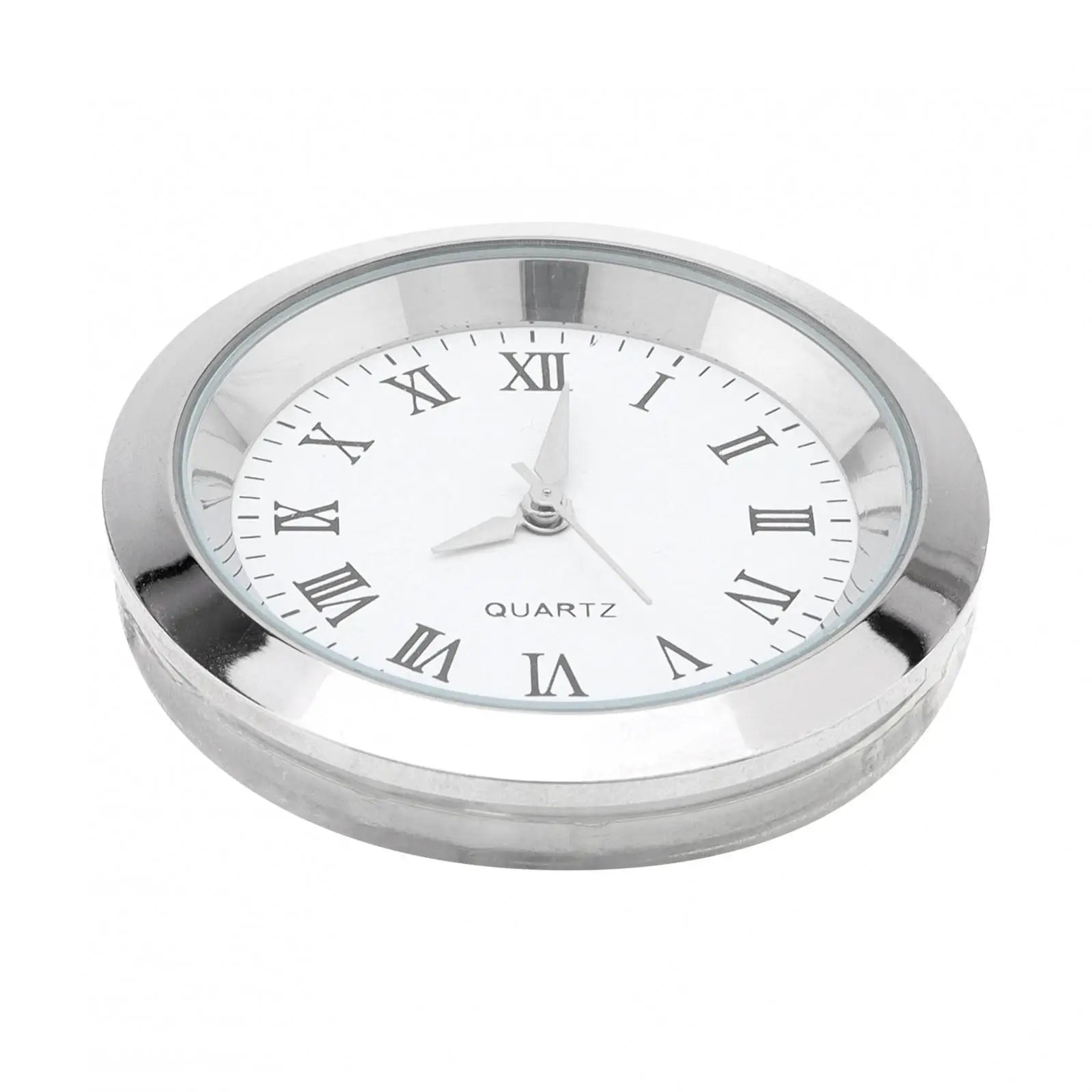 Horloge À Chiffres RomainsMouvement Quartz Argenté 37 mm