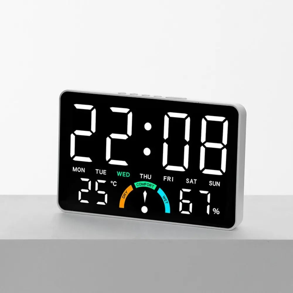 Horloge Murale Digitale  LED Multifonction Date et Température