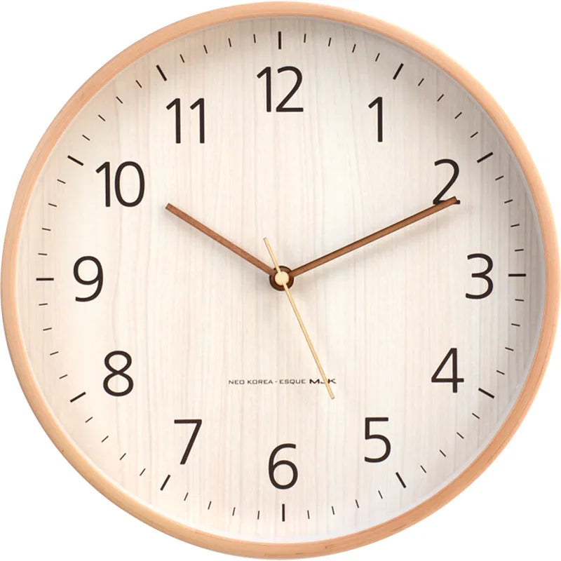 Horloge Murale Moderne  Bois Épuré