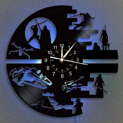 Horloge Murale LED Design  Science-Fiction Vinyle 7 Couleurs
