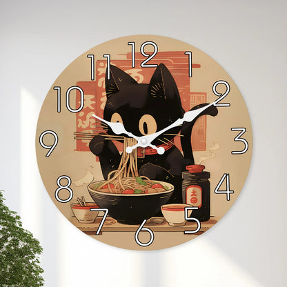 Horloge Chat Noir  Style Vietnam