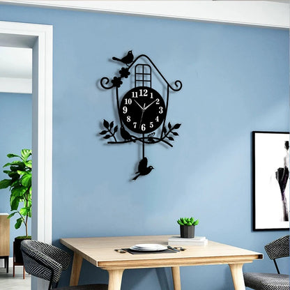 Horloge Oiseaux  Pendulaire Silencieuse