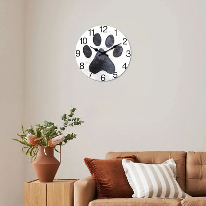Horloge Chat Patte de Chat Noire — vue 2
