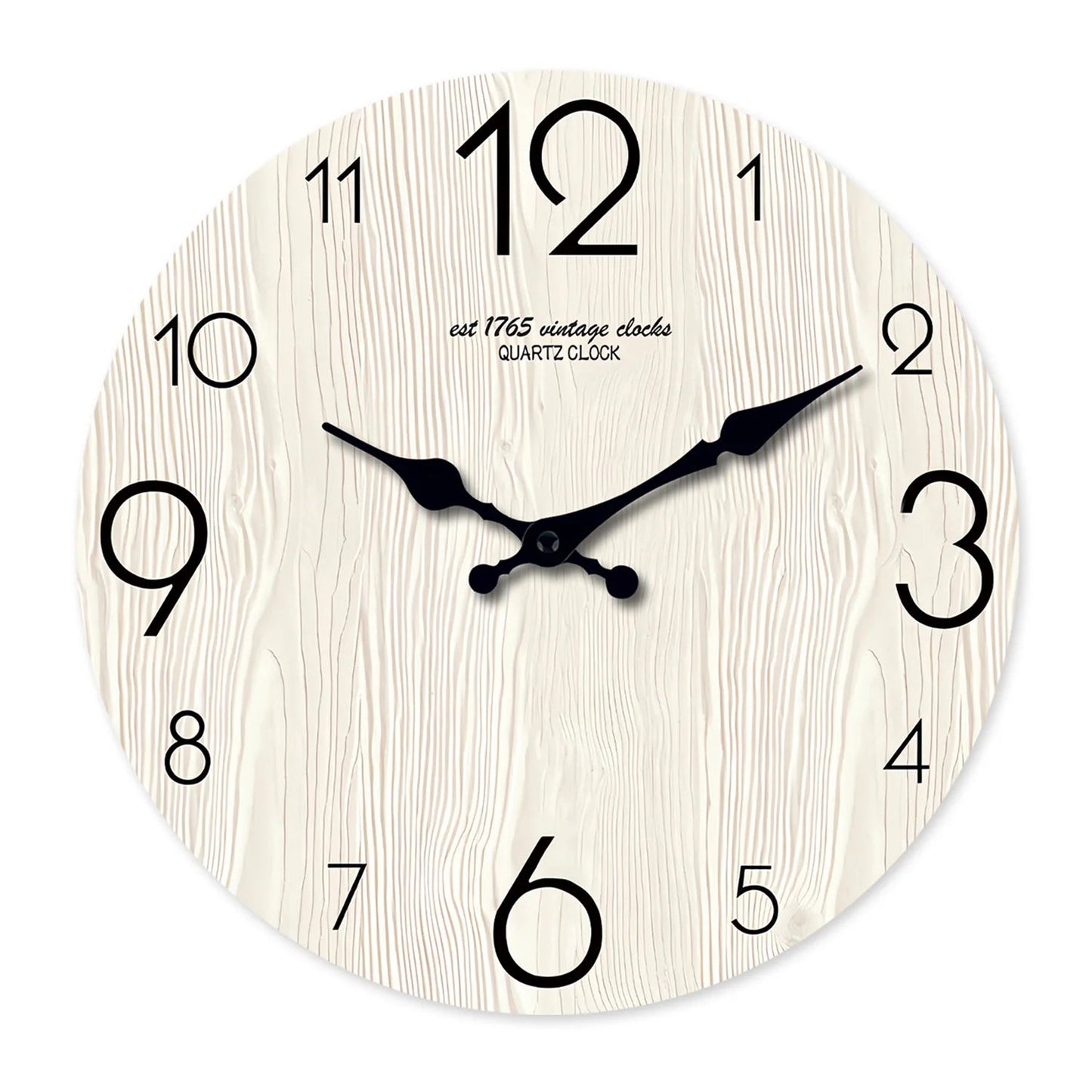 Horloge Murale Bois Grain Simple Élégant