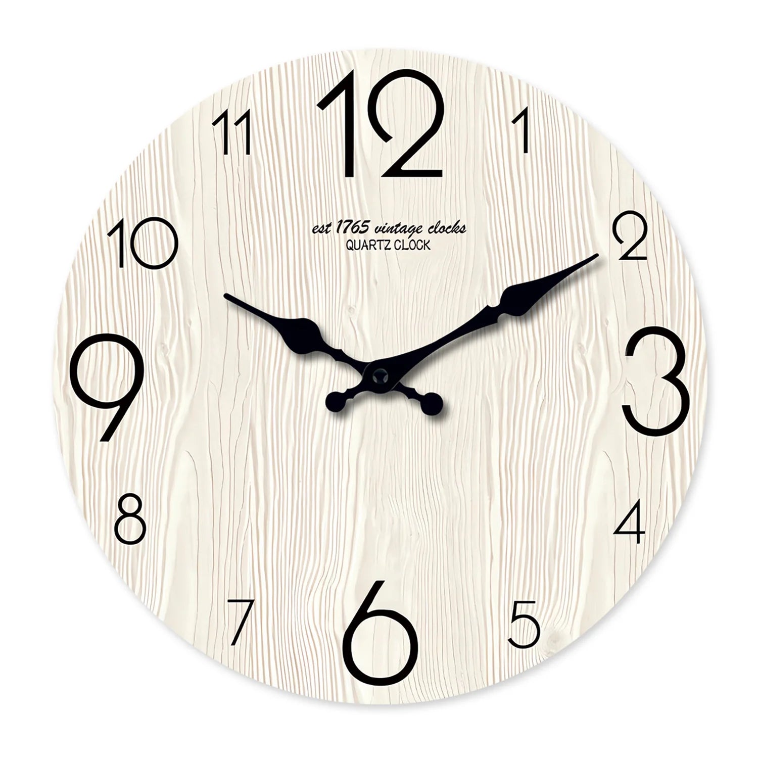 Horloge Murale Bois Grain Simple Élégant