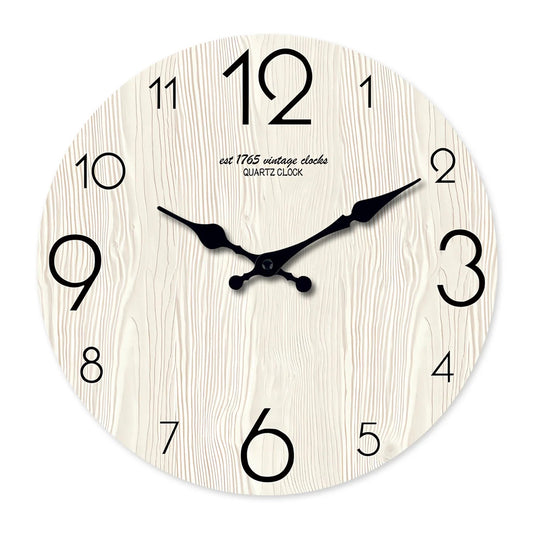 Horloge Murale Bois Grain Simple Élégant