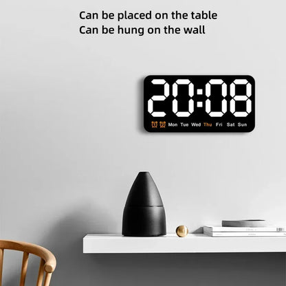 Horloge Murale Digitale  LED Grande Taille avec Double Alarme