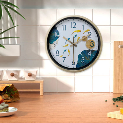 Horloge Décoration Murale  Carpes Koï Lotus