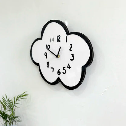 Horloge Murale SilencieuseDesign Nuage Enfant Moderne