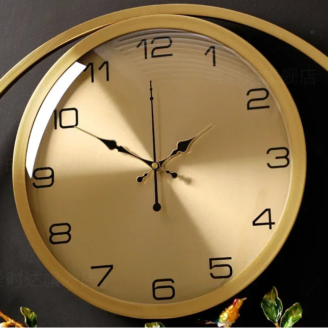 Horloge Murale SilencieuseDesign Asiatique Élégant en Bois