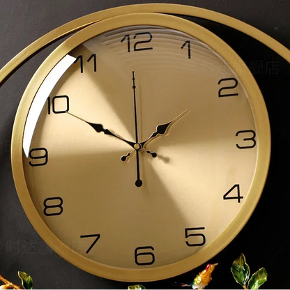 Horloge Murale SilencieuseDesign Asiatique Élégant en Bois