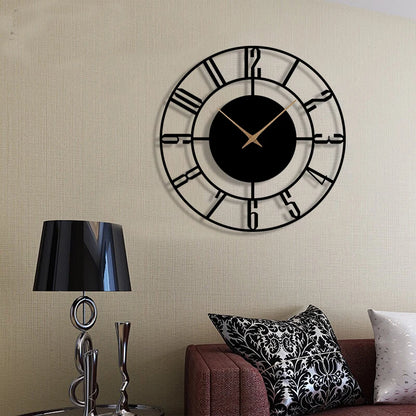 Horloge Murale Design Arabesque Minimaliste Métal 30 cm 