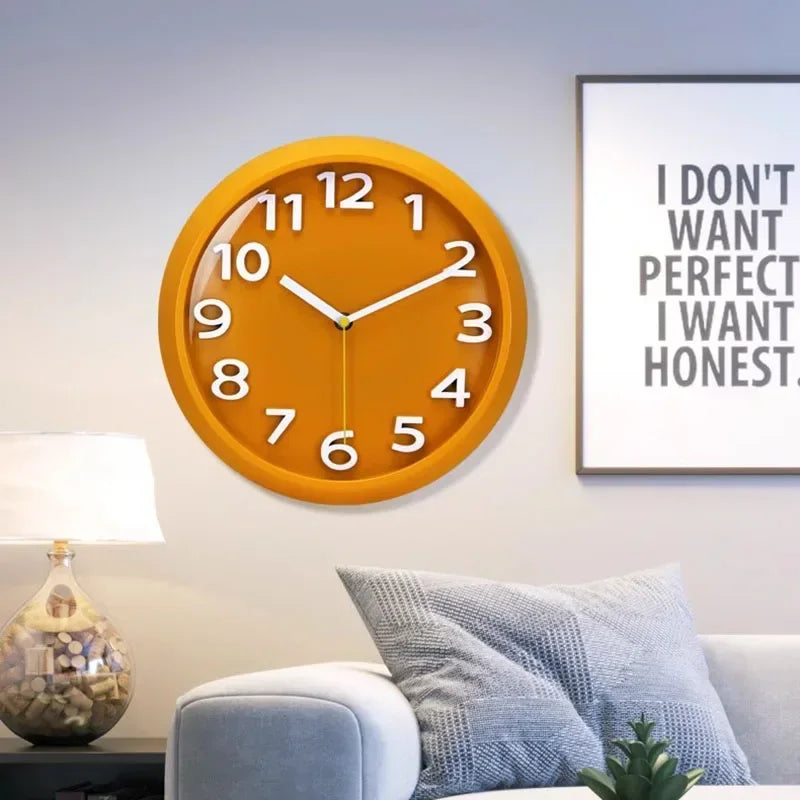 Horloge Moderne  Métal Quartz Silencieuse Abstraite Grise