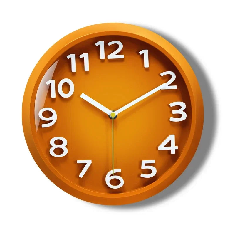 Horloge Moderne  Métal Quartz Silencieuse Abstraite Grise