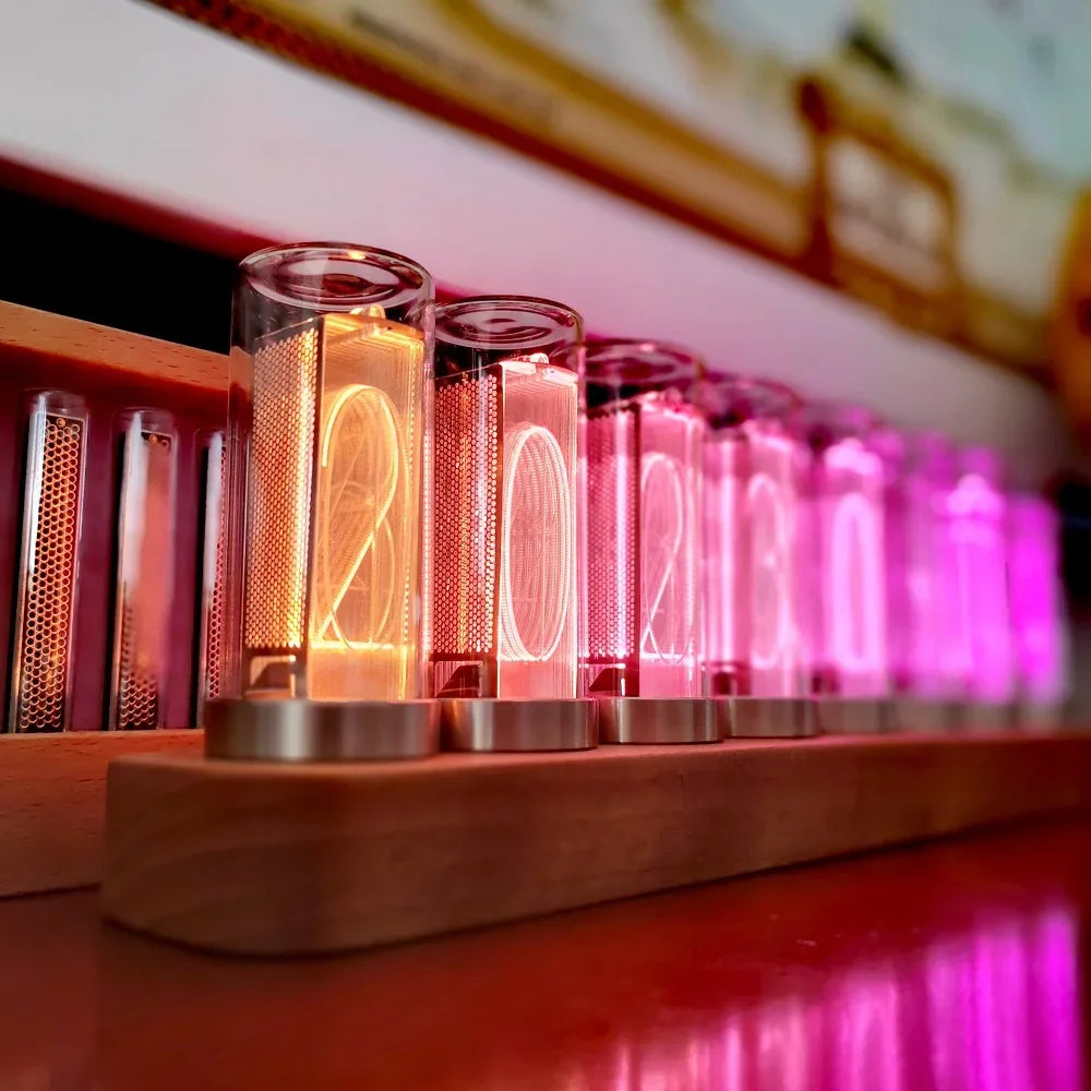 Horloge Nixie  Tubes Bluetooth Lumière Intégrée Électronique