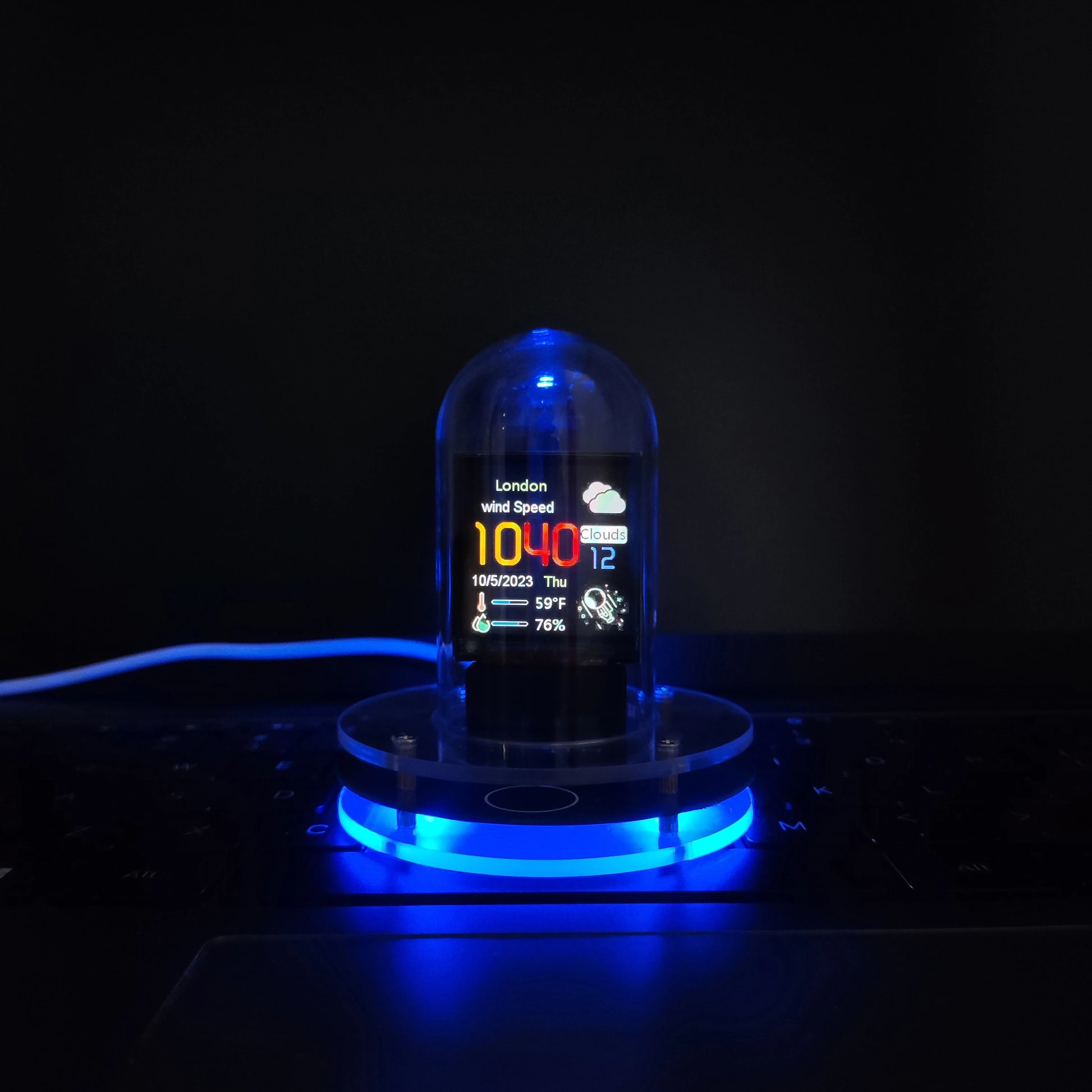 Horloge Nixie  Style Gaming LED Numérique Pour Bureau