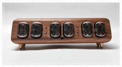 Horloge Nixie  Design Rétro à Tubes Ambre LED Moderne