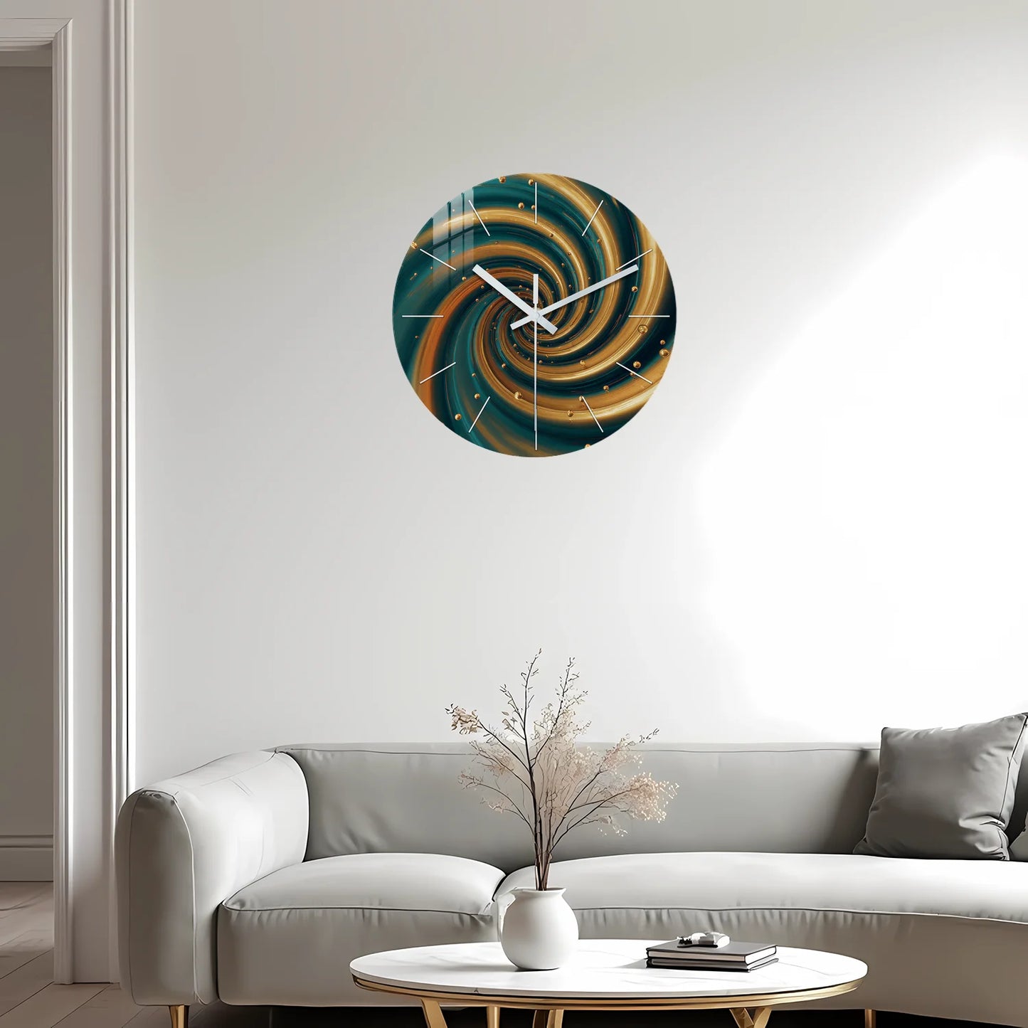 Horloge en Bois Nebula Swirl 