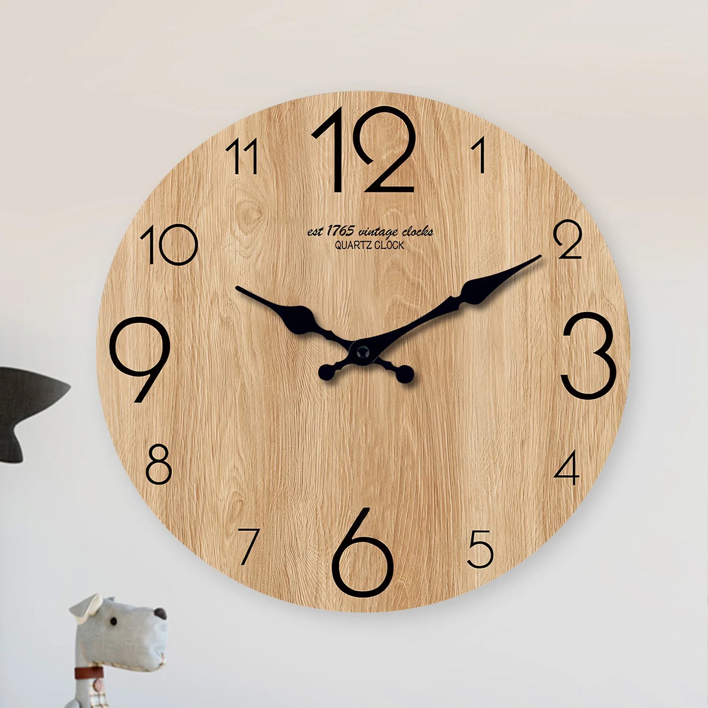 Horloge Murale Bois Grain de Bois Moderne