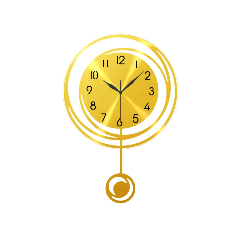 Horloge Murale SilencieuseDesign Rond avec Chiffres Arabes