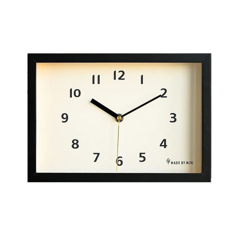 Horloge Murale Bois  Rectangulaire Style Japonais