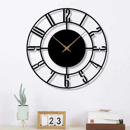 Horloge Murale Design Arabesque Minimaliste Métal 30 cm 